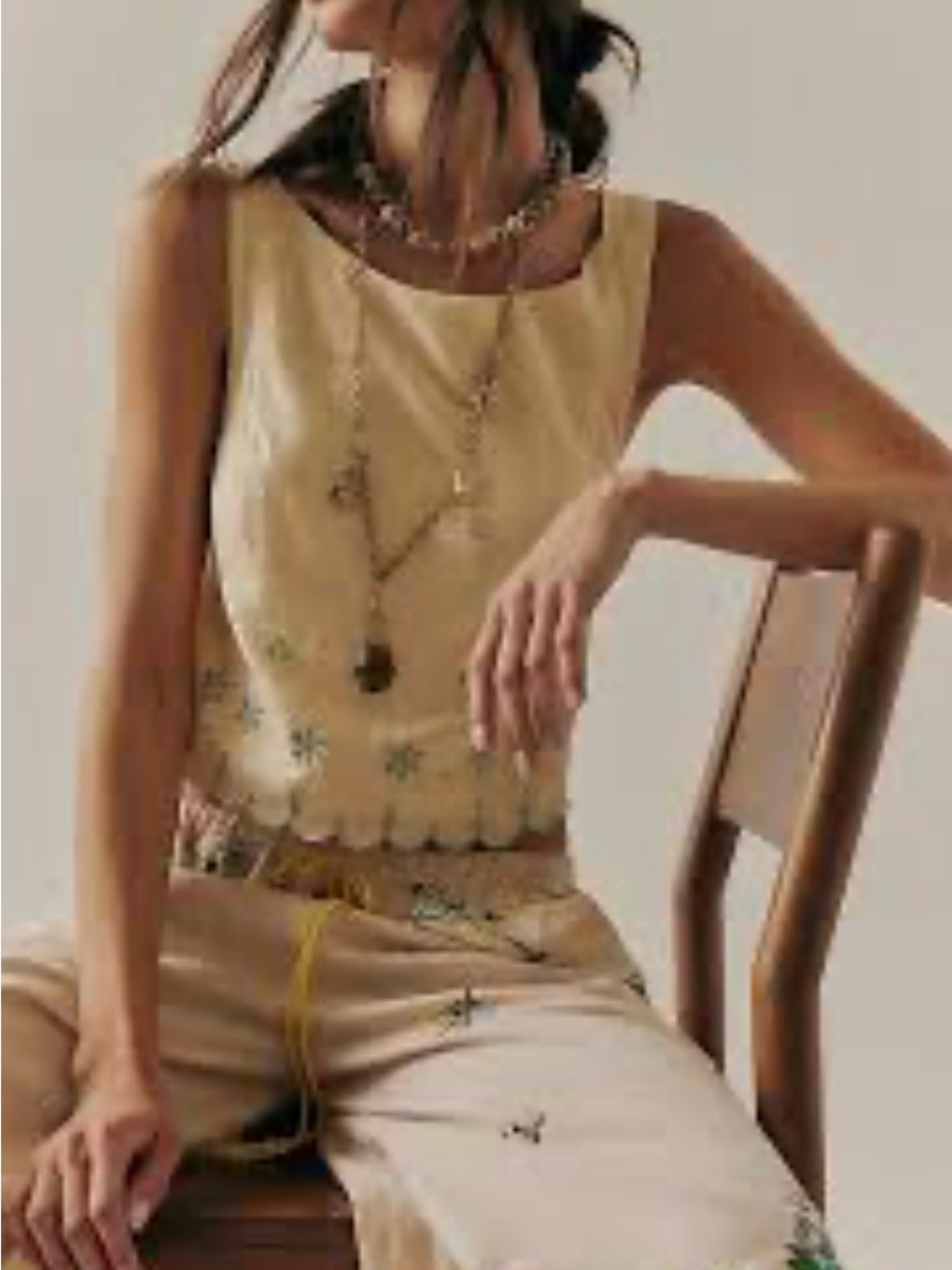 Free People kayla solid Embroidered top
